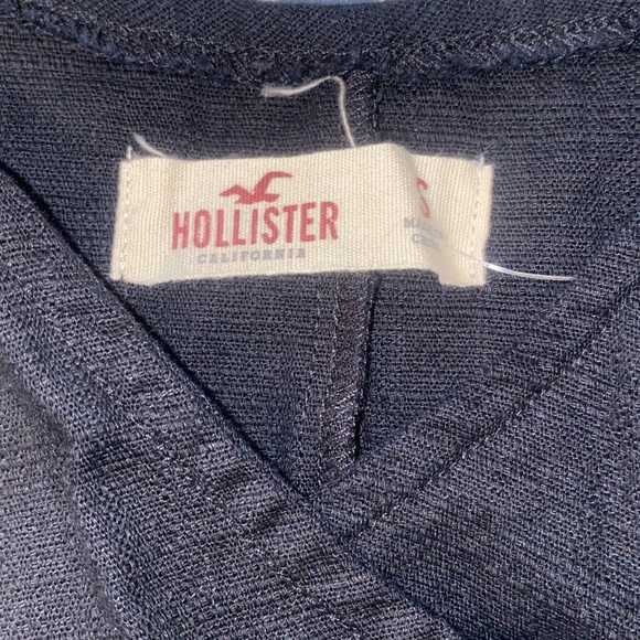 Hollister Small Black Canvas Halter Top Midi Dress - Picture 3 of 9